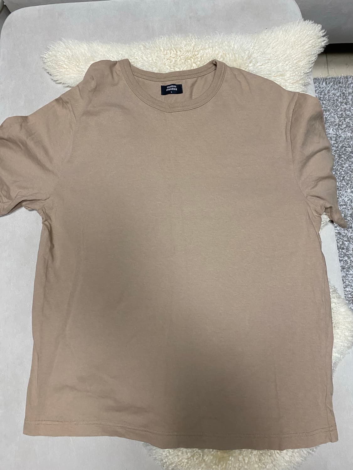 트래블 밀 유니폼 오버핏 반팔티 블랙 차콜 워싱 반팔 유니클로 무신사 상품이미지6