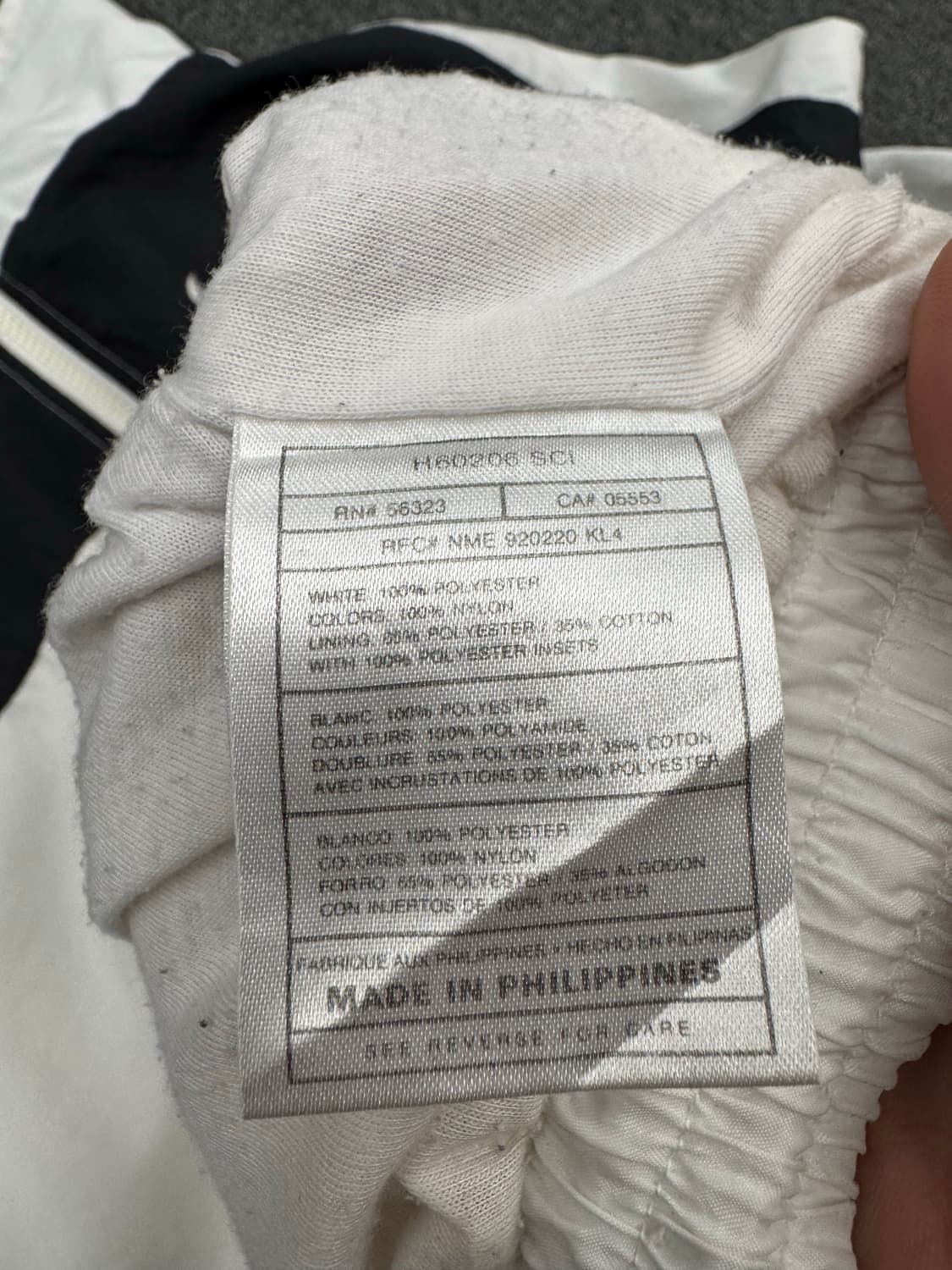 M)90’s나이키 빈티지 올드스쿨 흰/검 바람막이 트랙자켓 상품이미지5