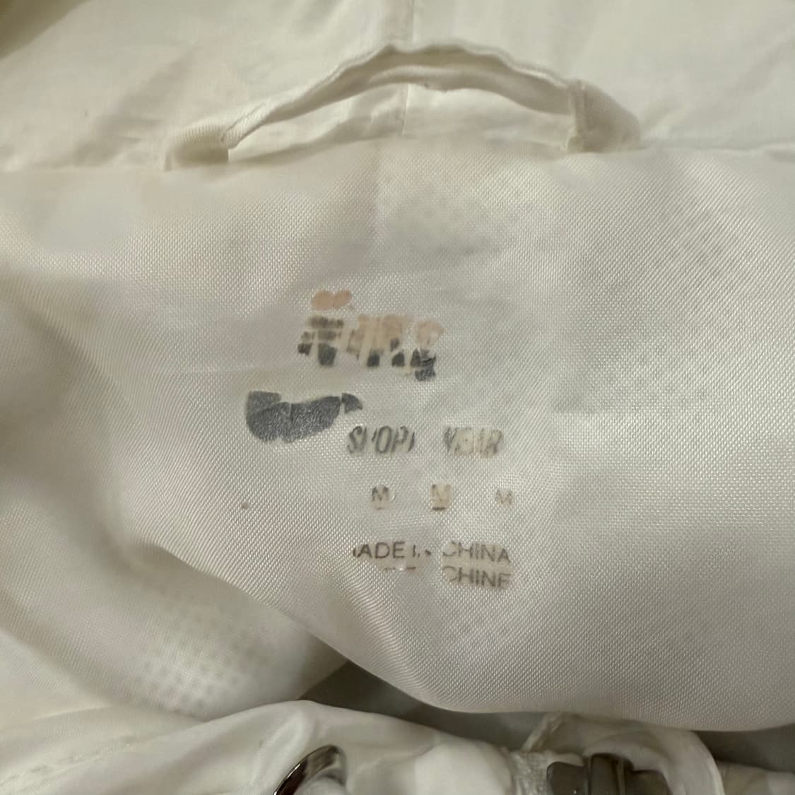 [정품/M] 나이키 바람막이 점퍼 흰색 네이비 b19 상품이미지5