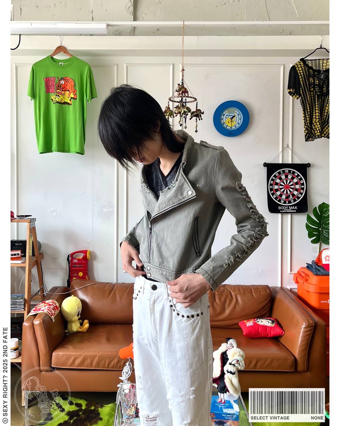 Vintage Destroyed Denim Rider Jakcet 상품이미지1