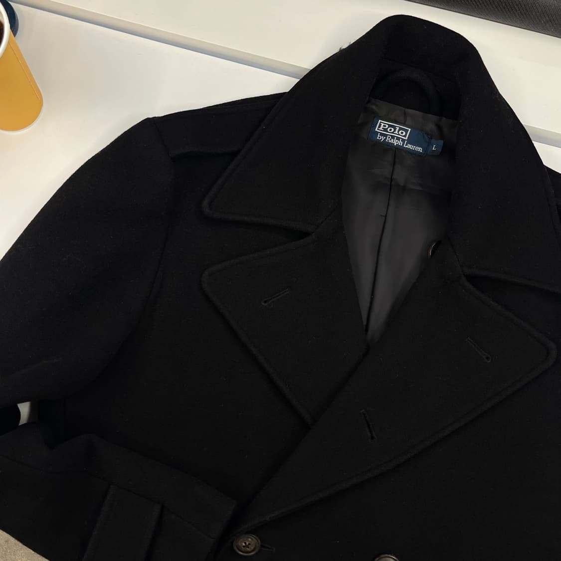 폴로 블랙 더블 피코트  상품이미지1