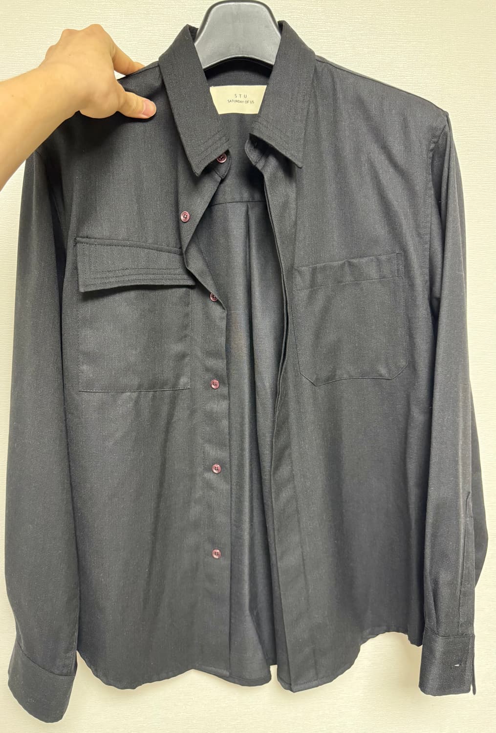 [L] STU office 블랙셔츠 상품이미지1