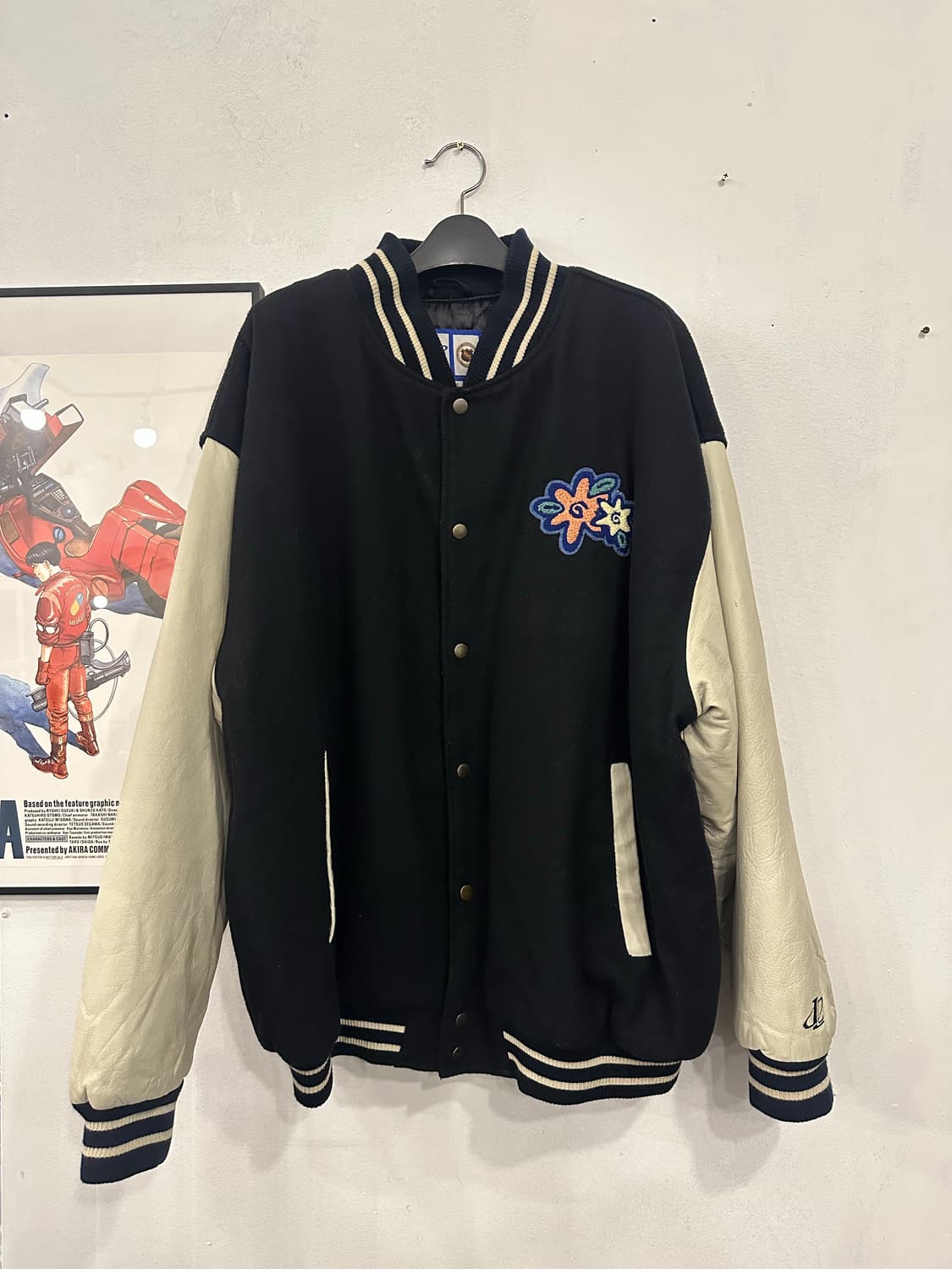 XL)울 레더 바시티 자켓 상품이미지1