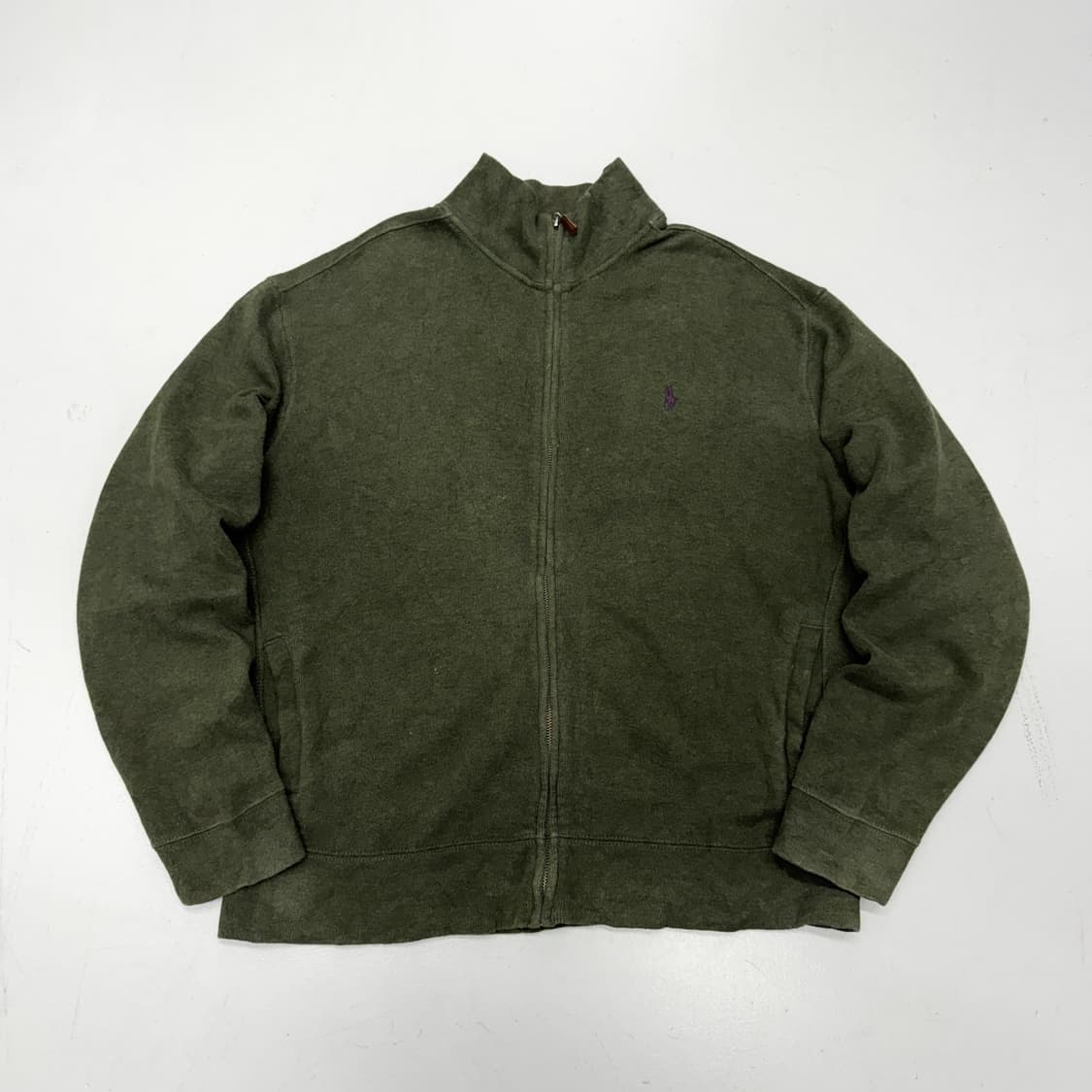 폴로 포니 카키 코튼 니트집업 상품이미지2