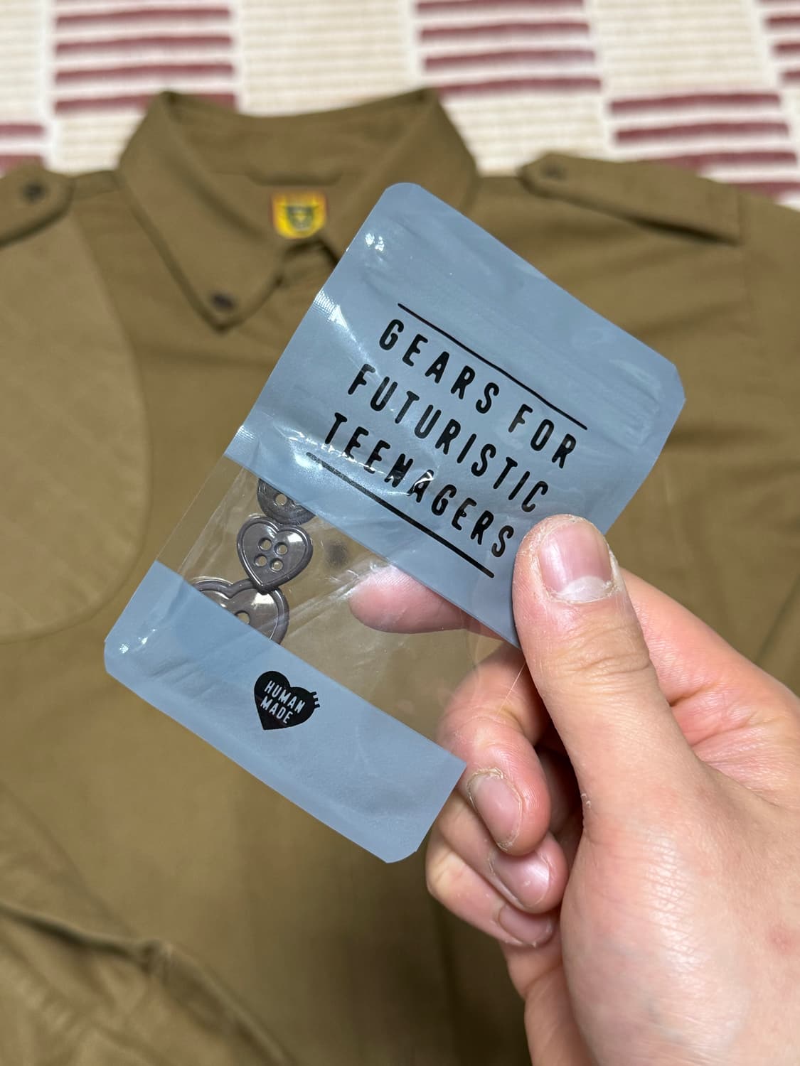 휴먼메이드 헌팅셔츠 브라운 상품이미지4