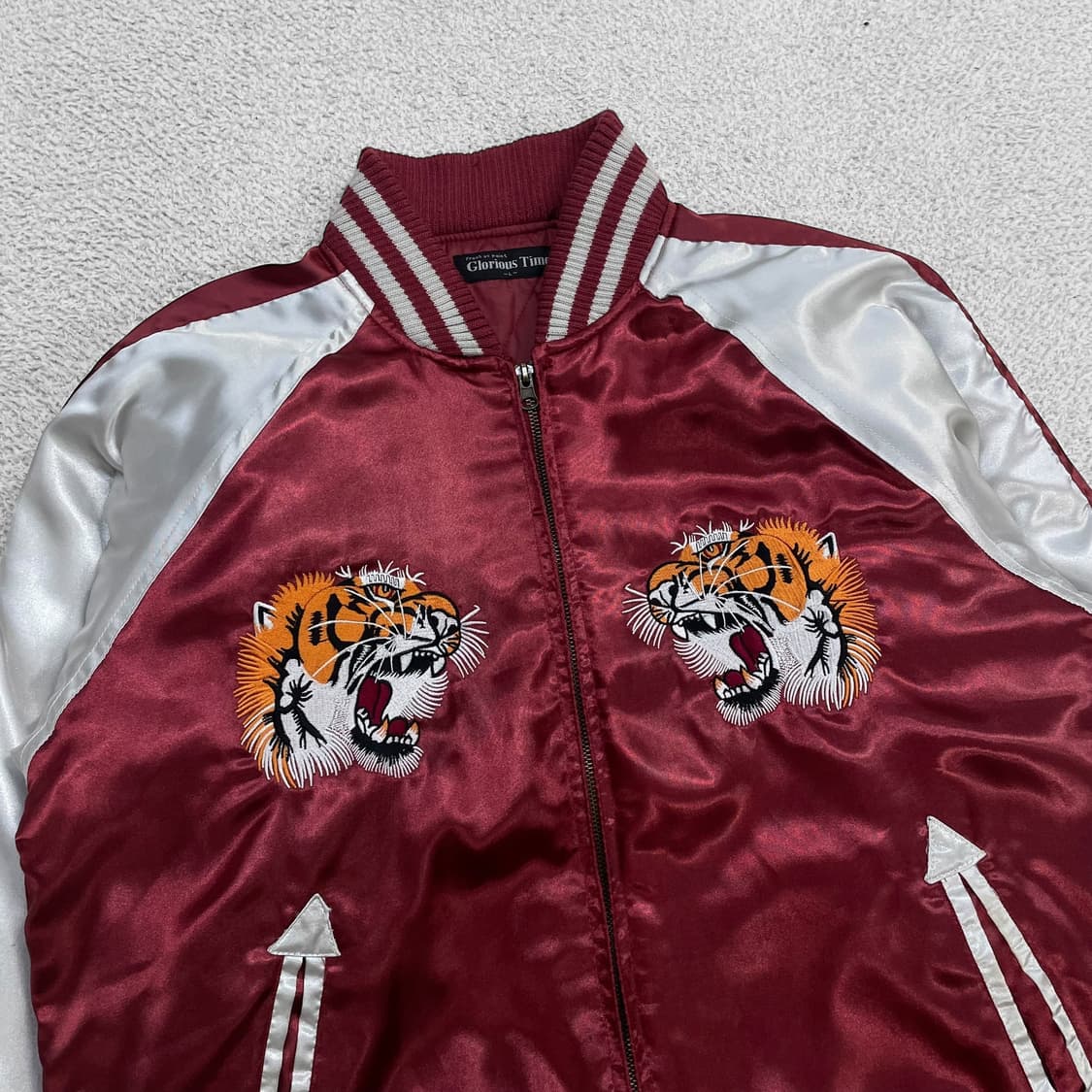 Jpn vintage 재페니즈 빈티지 타이거 스카잔 자켓 버건디  상품이미지3