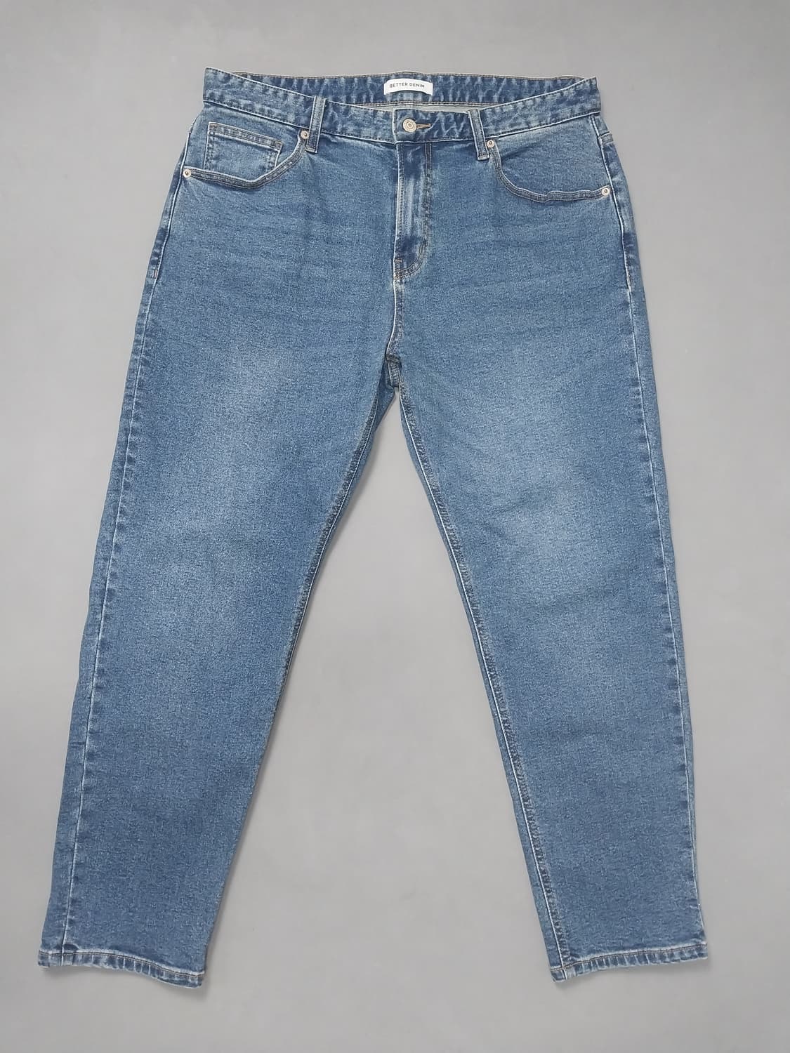 [36] 탑텐 배러데님 중청 스톤워싱 테이퍼드진 청바지 상품이미지1