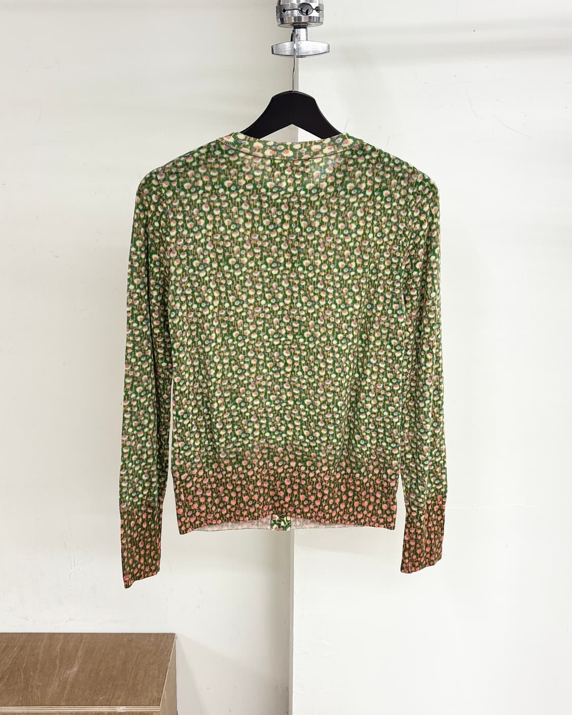 츠모리 치사토 그린 플로럴 울 가디건 상품이미지6