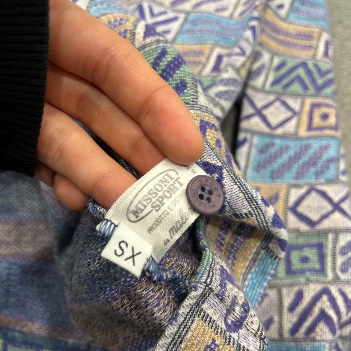 XS 미쏘니 스포츠 패턴 긴팔 폴로티 상품이미지5