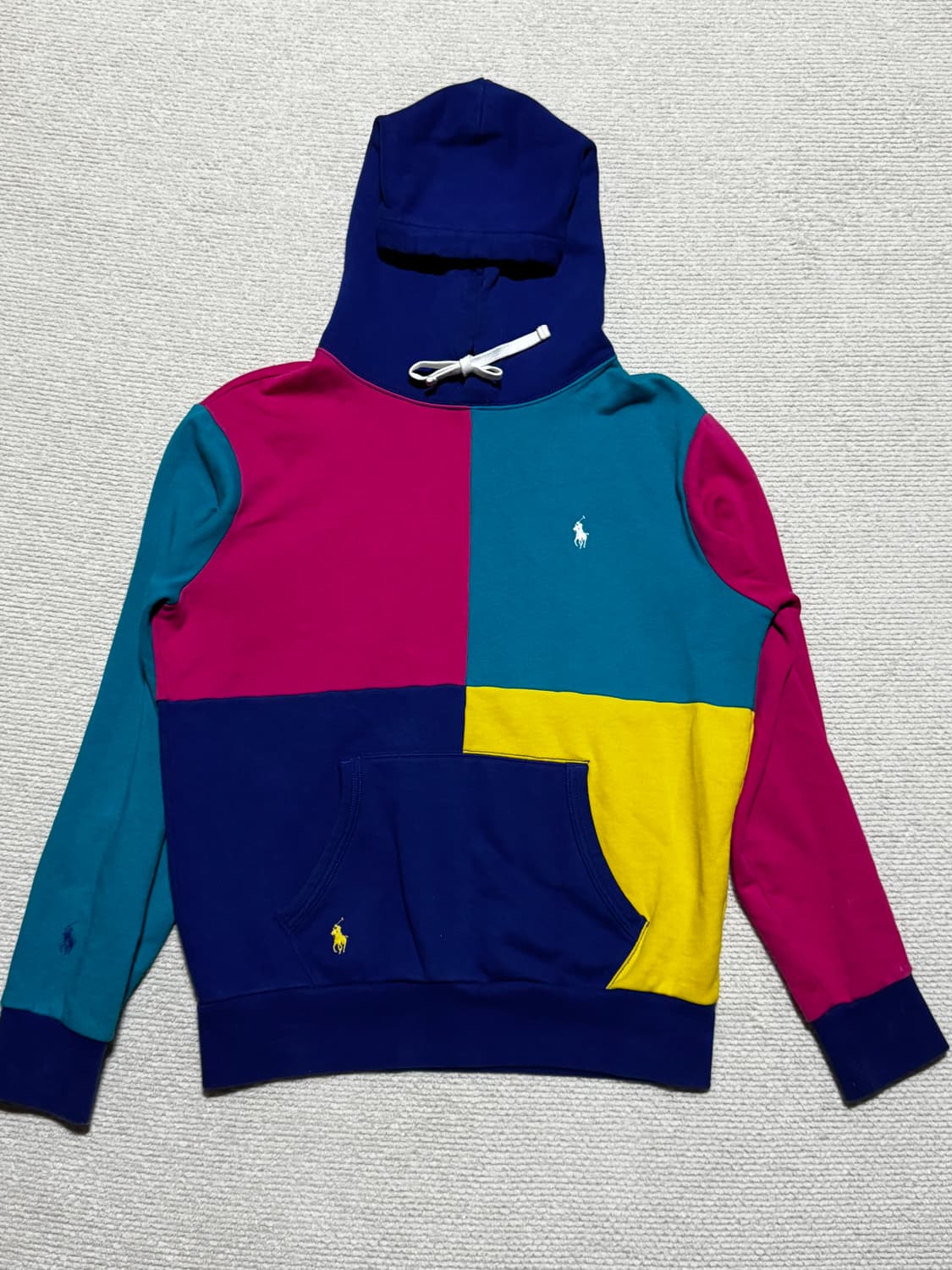 폴로 랄프로렌 컬러블록 후드티 M 상품이미지2