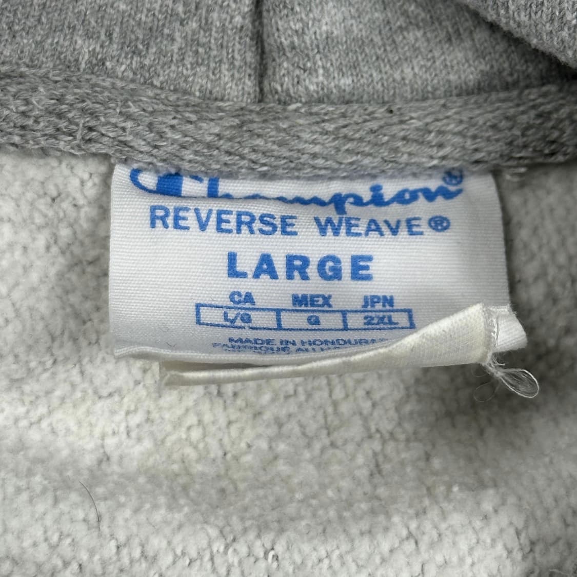 챔피온 리버스위브 베이직 헤비코튼 후드티 그레이 실측XL 상품이미지6