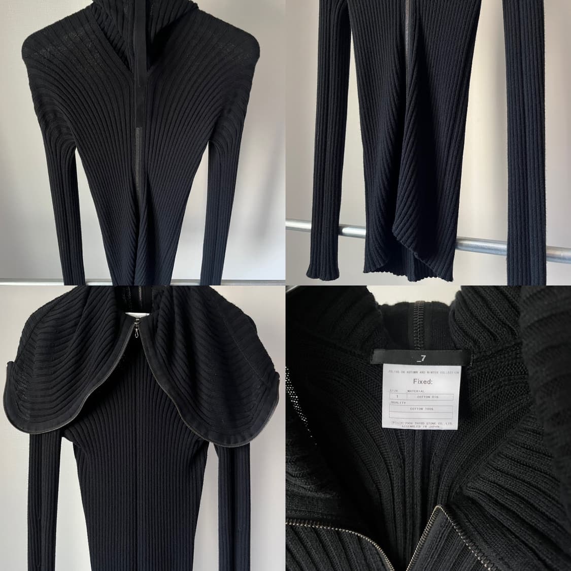 Julius AW06 Multi-Zip Rib Knitted Hoodie 상품이미지7