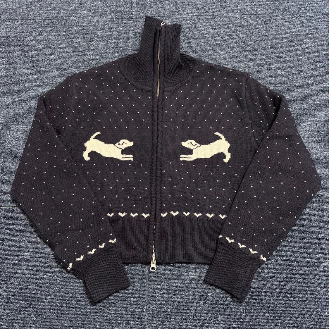 Trwa 보리 울 노르딕 니트 집업 가디건 새상품 상품이미지1