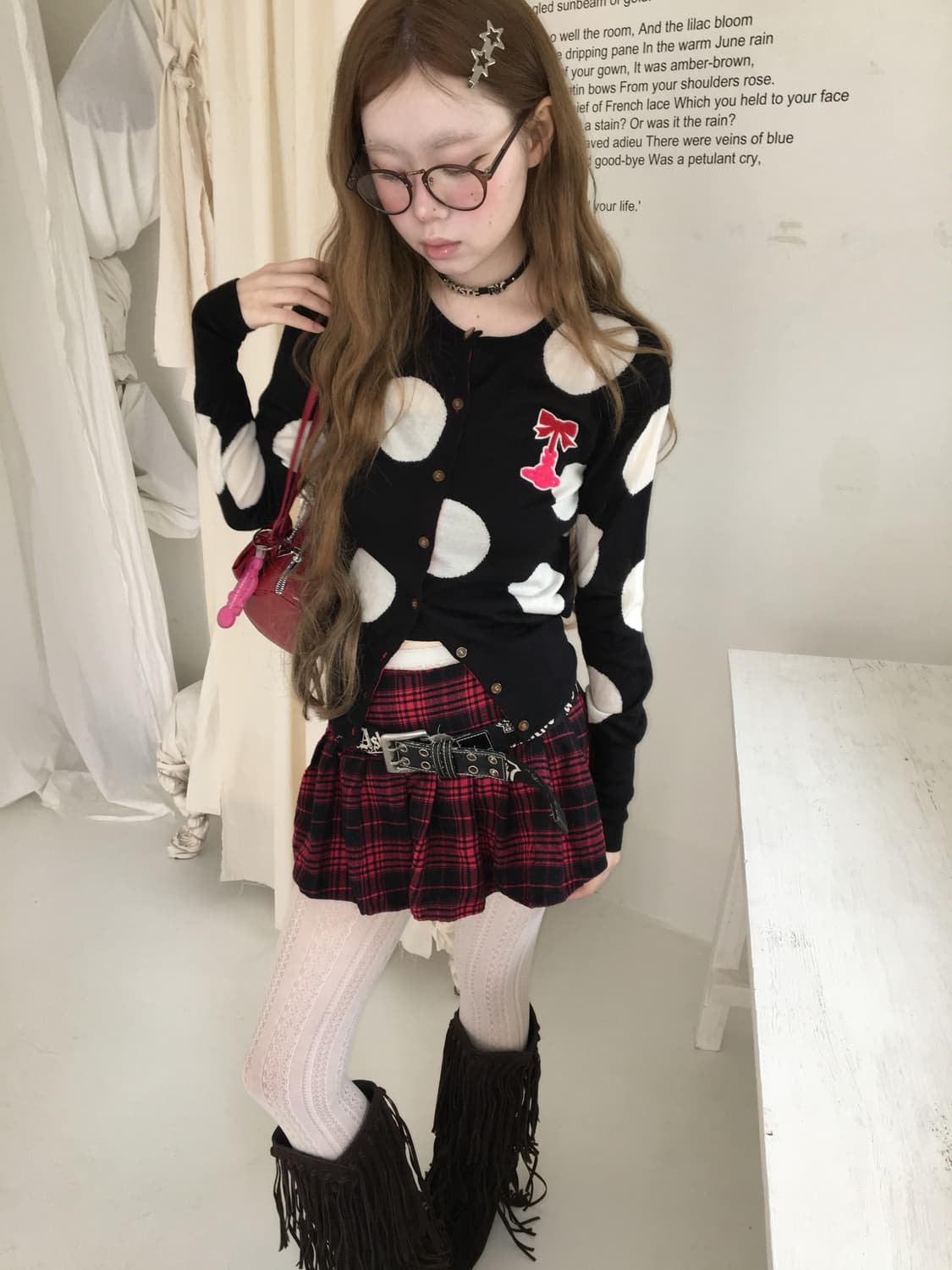 비비안웨스트우드 도트 가디건 상품이미지2