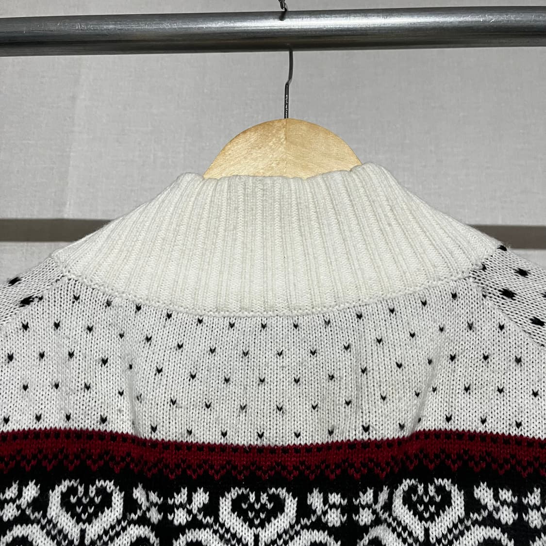 노르딕 사슴 패턴 니트 집업 가디건 L 상품이미지5