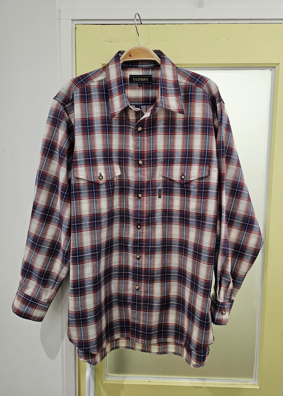 Laterra 체크 울 셔츠 상품이미지2