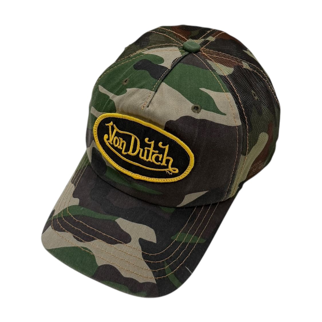 본더치 빈티지 밀리터리 카모플라쥬 카모 녹계 메쉬캡 트러커캡 볼캡 모자 상품이미지2