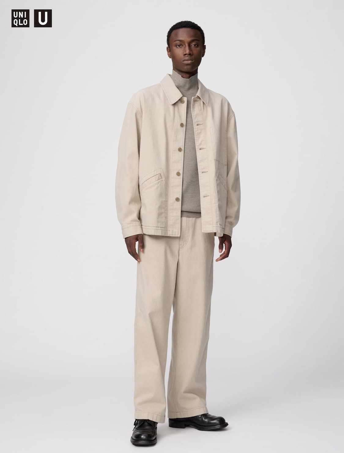 유니클로 와이드핏 컬리진 내추럴 상품이미지1