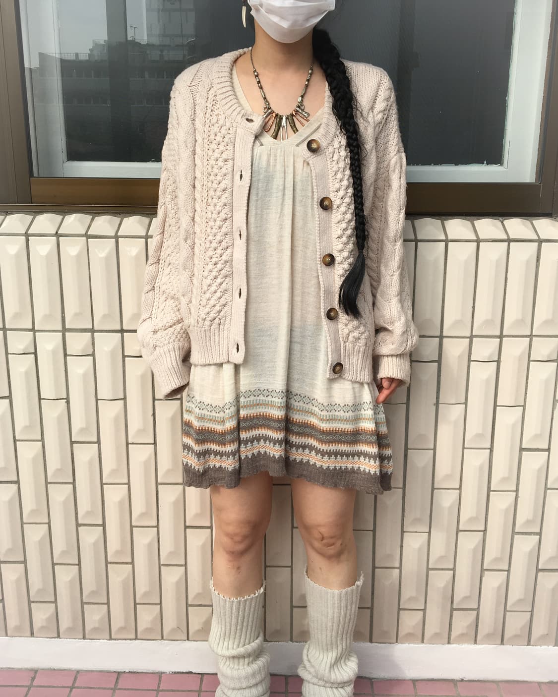 Cable pattern knit cardigan 상품이미지5