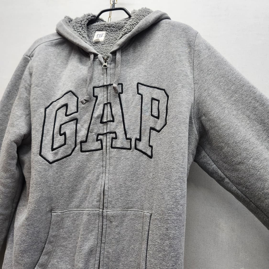 GAP 갭 안감 양털 빅로고 후드집업 XL 상품이미지2