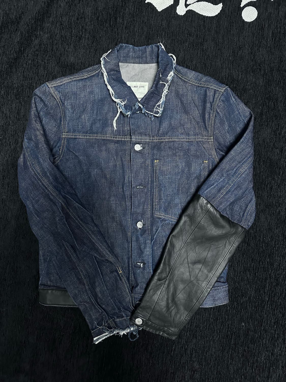 헬무트랭 03 s/s 아카이브 라인 레더 슬리브 자켓 GD착용 상품이미지1