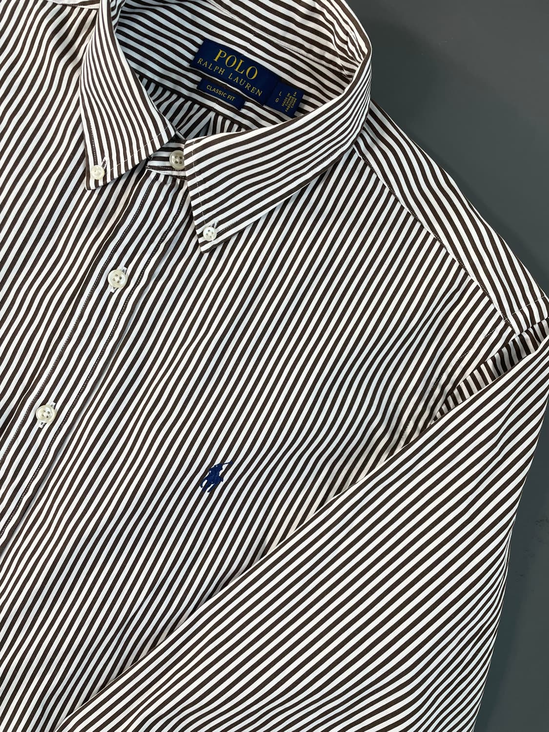 [L] 폴로 랄프로렌 코튼 스트라이프 셔츠 클래식핏 상품이미지4