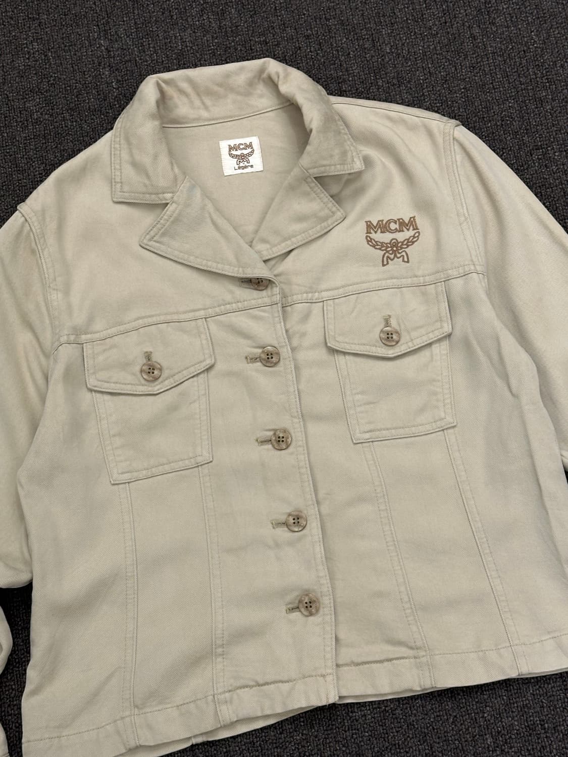 14)MCM vintage 베이지 큐프라 자켓 상품이미지2
