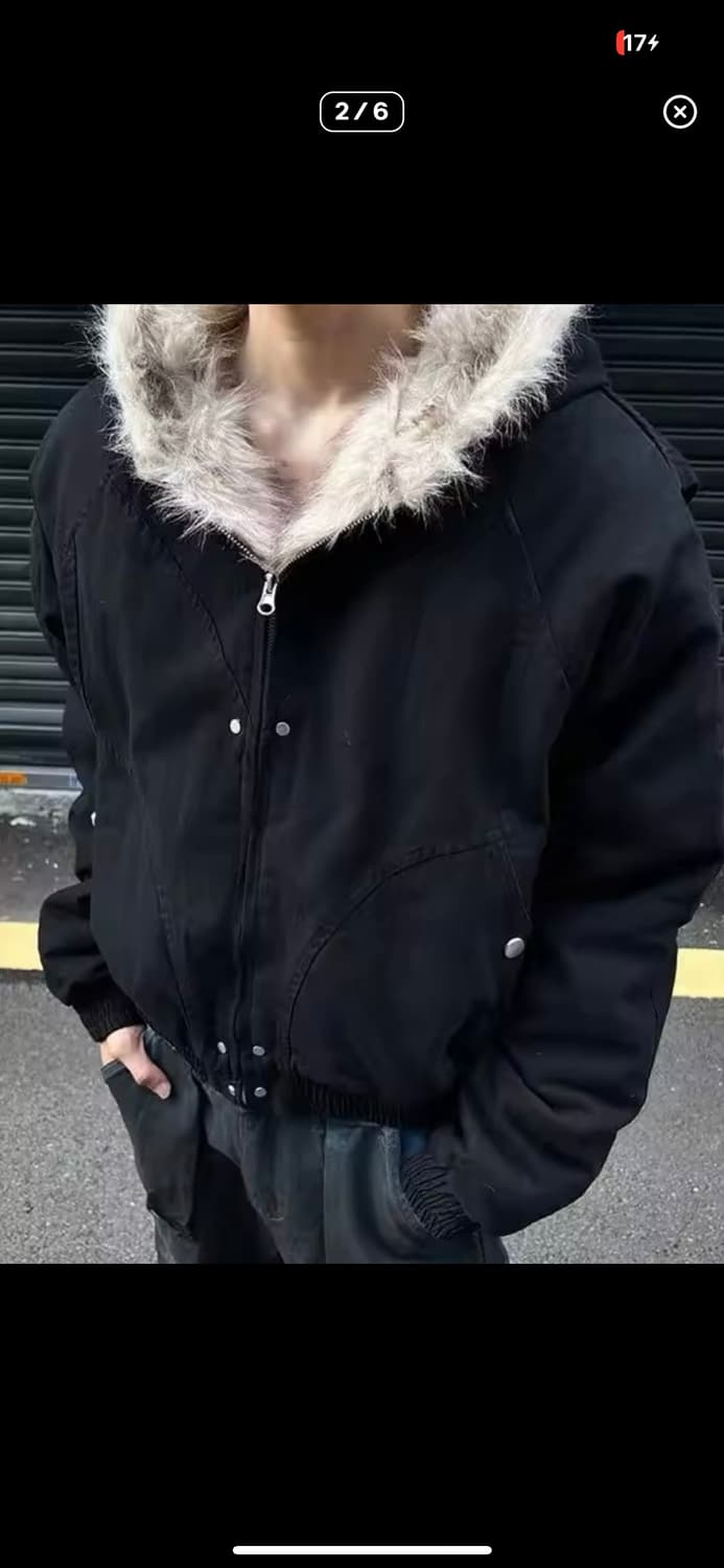 일본 크롭 퍼 자켓 상품이미지2