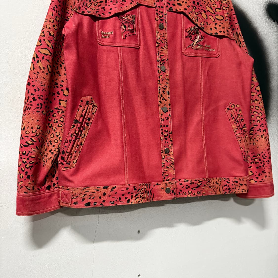 VTG 빈티지 레오파드 애니멀 패턴 트러커 자켓 상품이미지4
