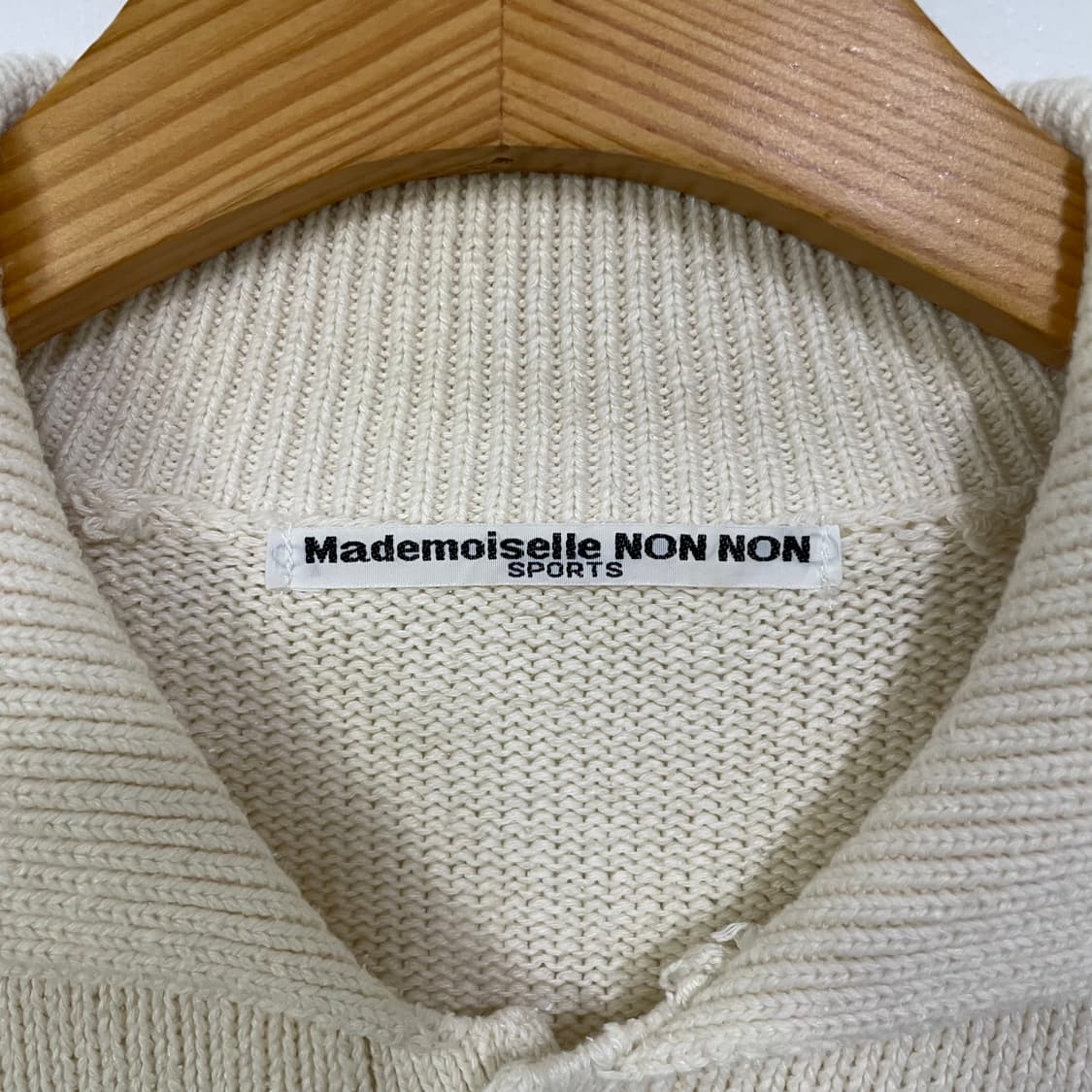 Mademoiselle NON NON 아이보리 아가일 가디건 상품이미지5