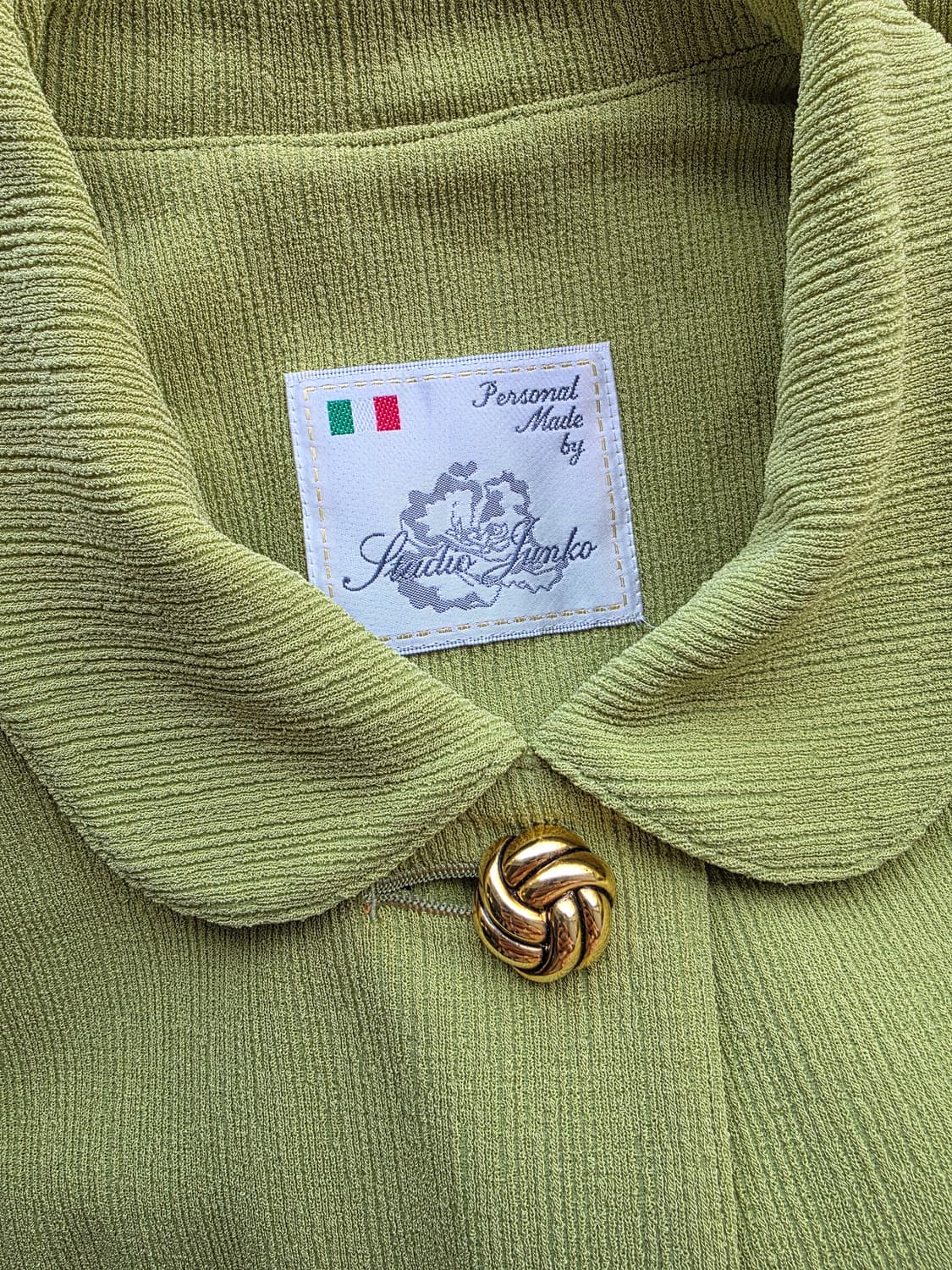 이태리 연두 금장 버튼 자켓 상품이미지4