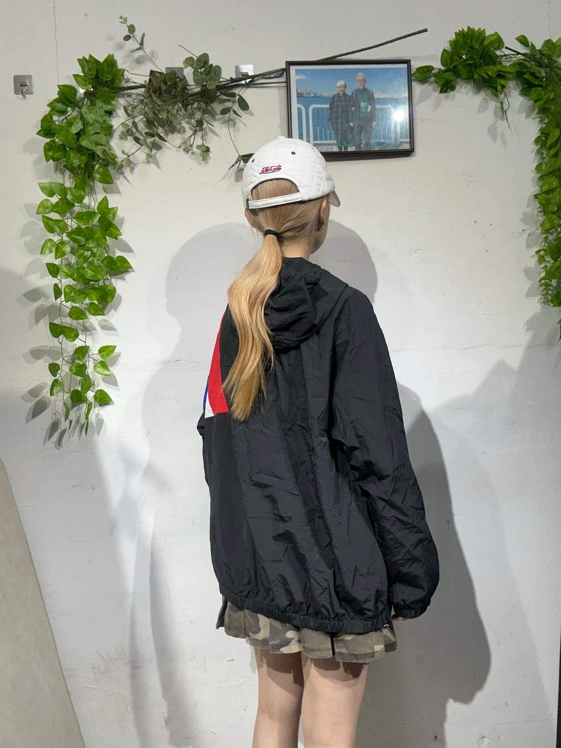르꼬끄 블랙 아노락 바람막이 오버핏 트랙 자켓 L 상품이미지3