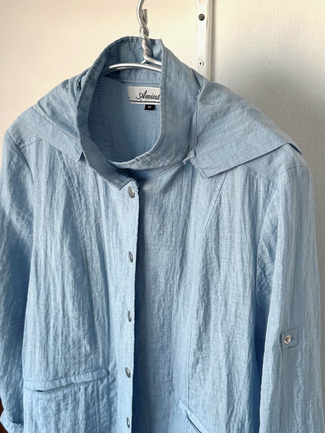 Rayon nylon blend volume easy jacket 상품이미지2