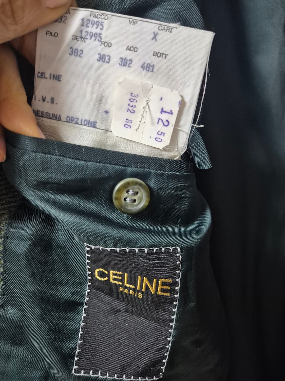 (정품) 올드 셀린느 퓨어울 자켓 블레이져 50 남성 이태리 상품이미지10