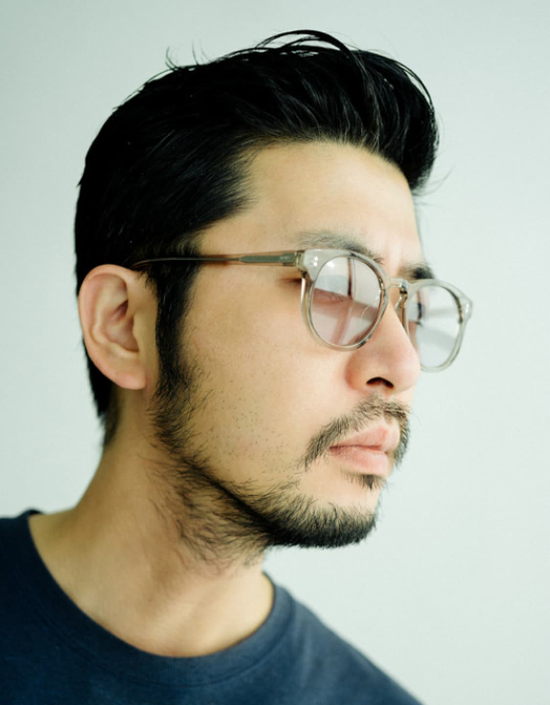 미시착 새제품) 애쉬컴팩트 세니세로 뿔테 안경테 웜그레이 반투명 틴트 상품이미지1