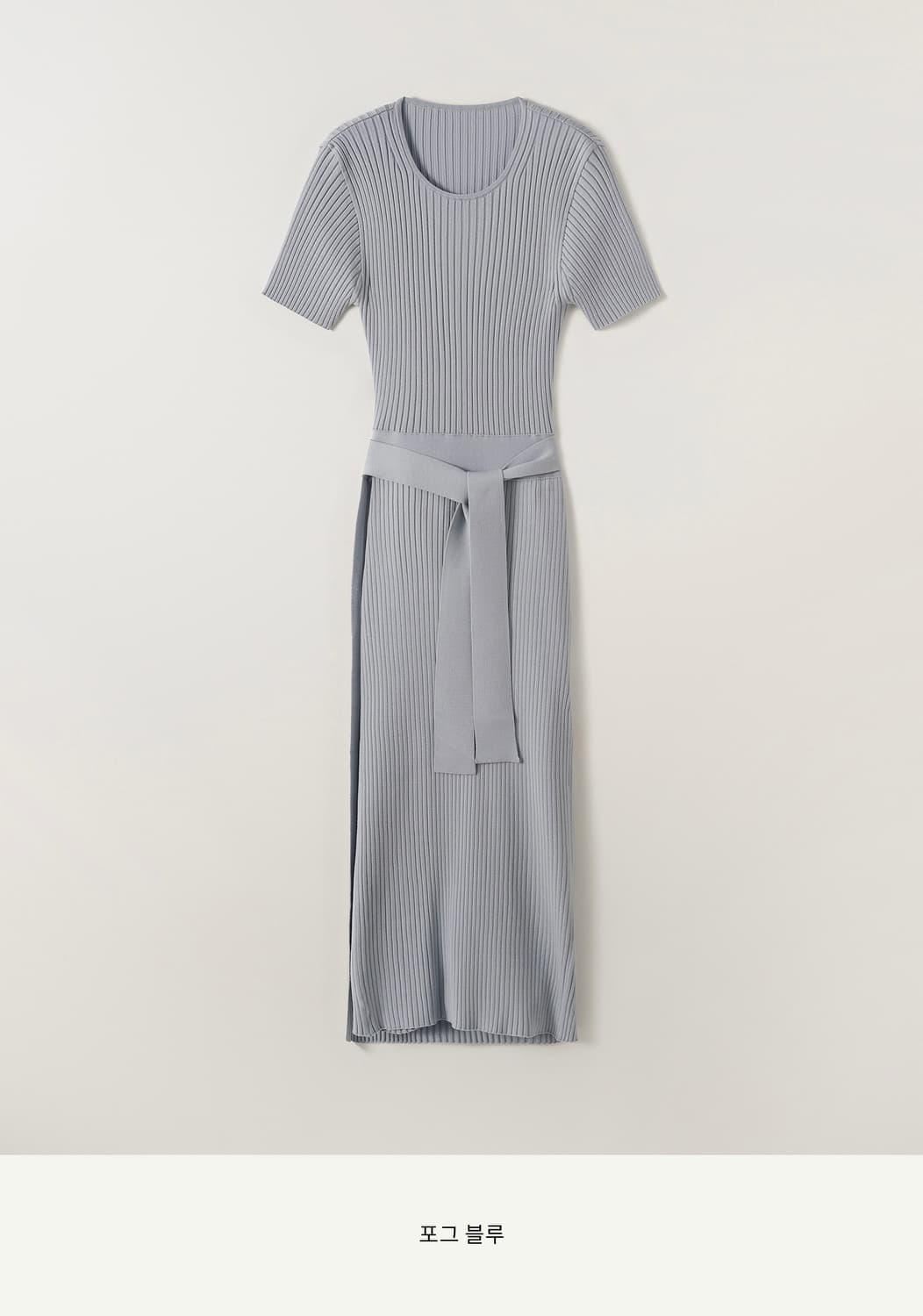 Sie 시에 에이프런 하프슬리브 원피스 포그블루 상품이미지4