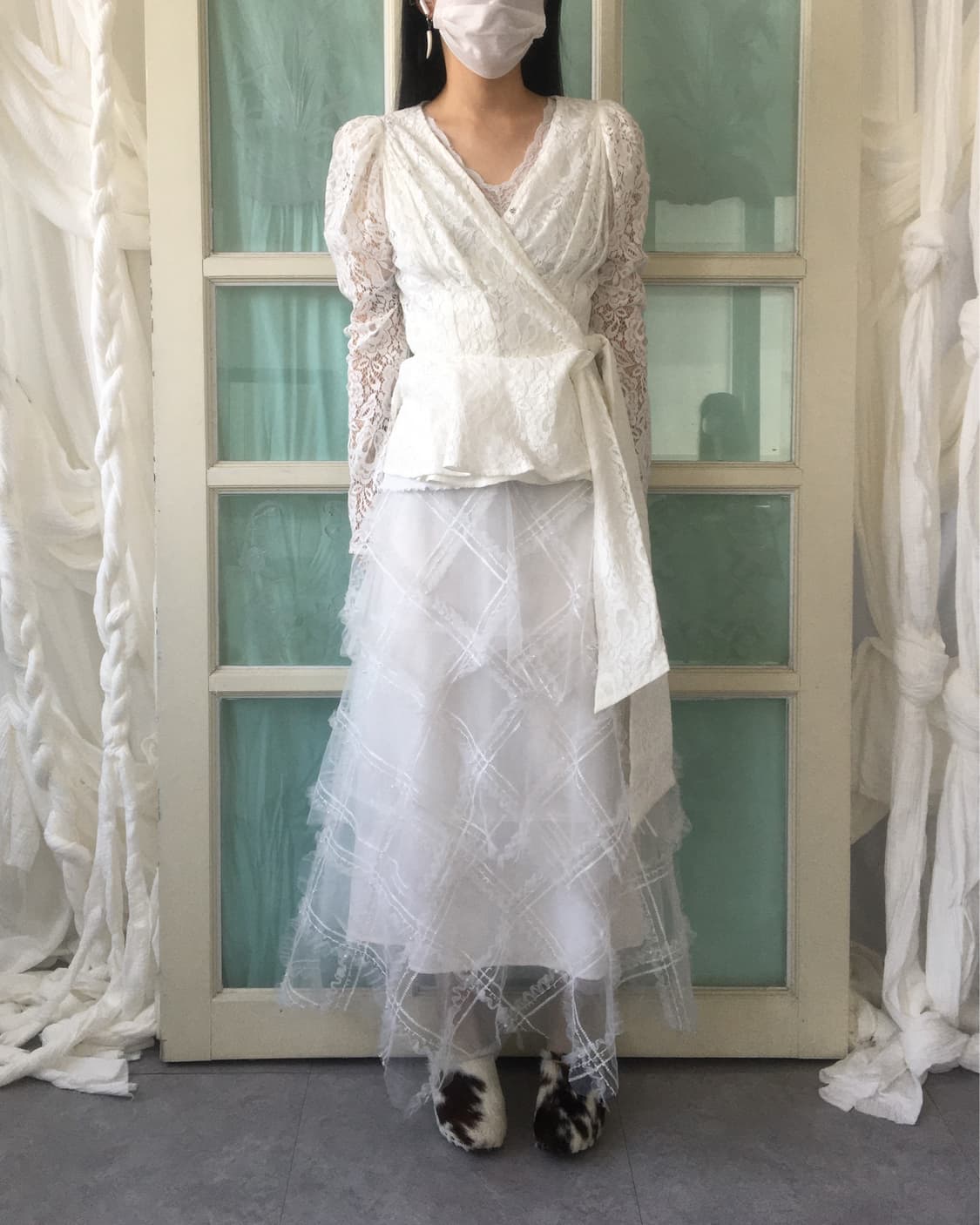 Lace wrap blouse 상품이미지6