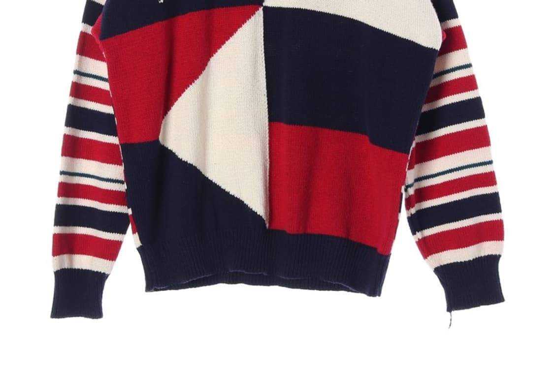 캠브리지 레트로 배색 니트 M 상품이미지4