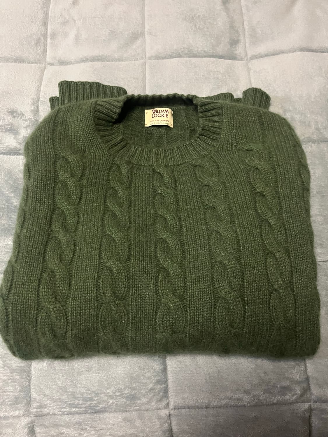 윌리엄로키 캐시미어100 케이블니트 44사이즈 택 보유 상품이미지4