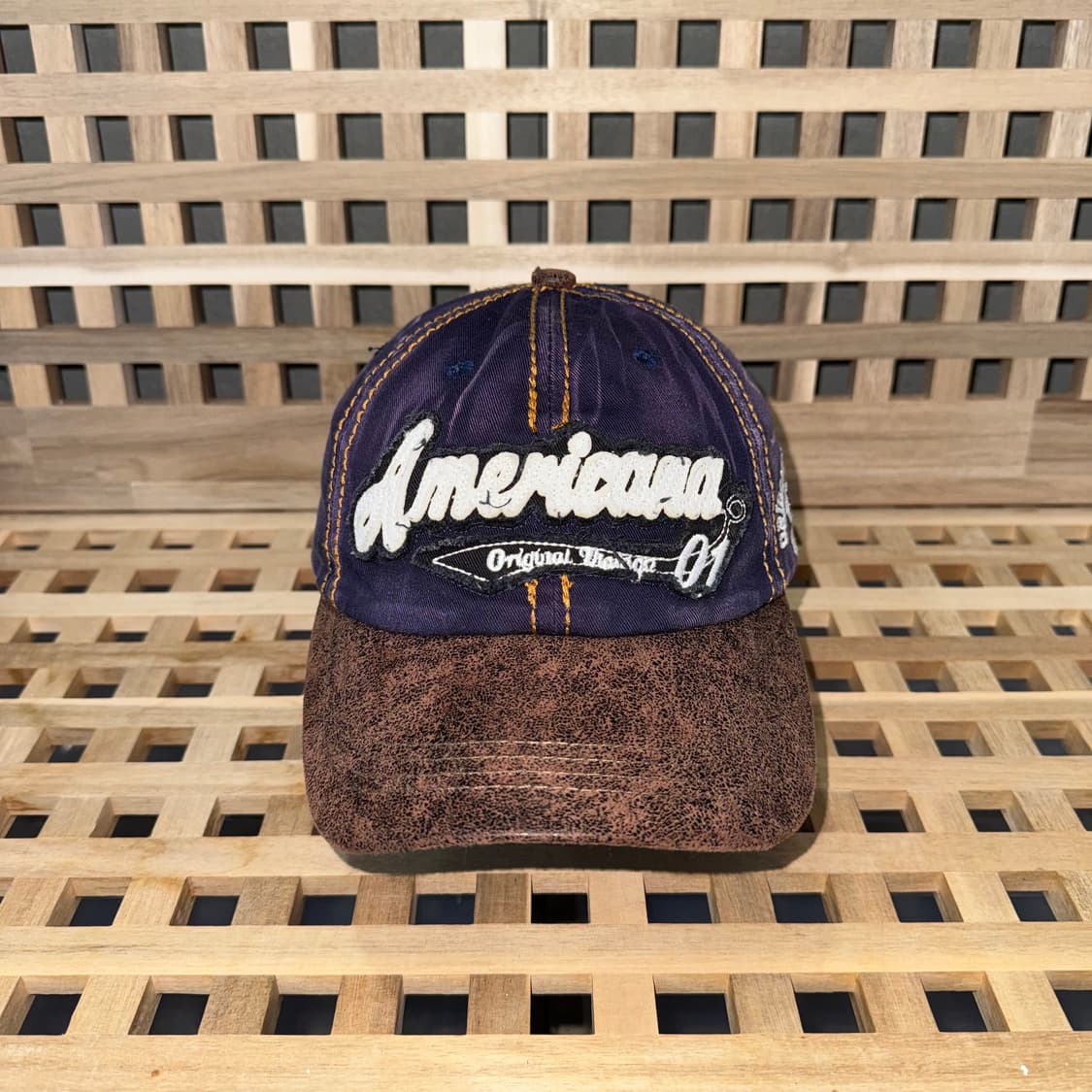 빈티지 페이딩 빅스티치 캡 상품이미지1