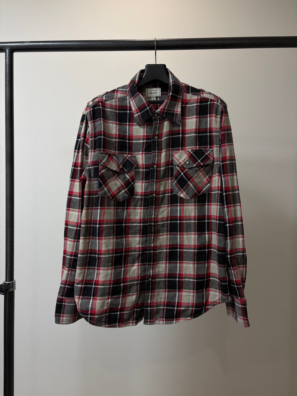 (XL) Leiv 리바이스 시그니쳐 투포켓 플란넬 견장 체크 셔츠 상품이미지1