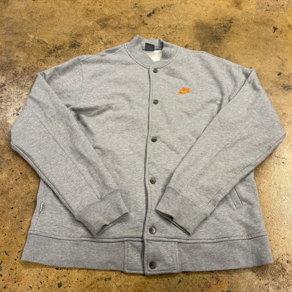 나이키 그레이 오렌지 바시티 집업 점퍼  상품이미지2