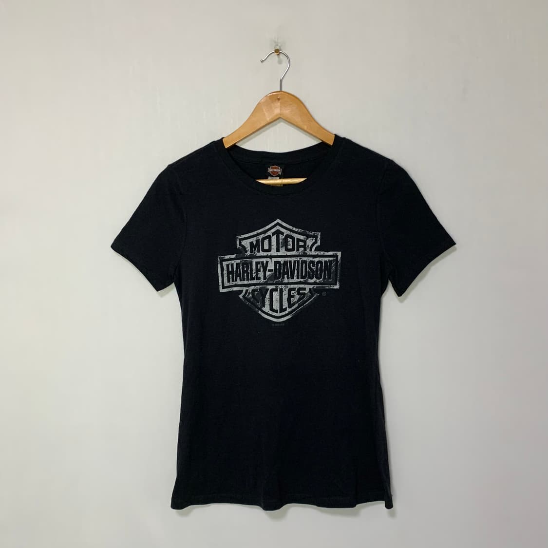 할리데이비슨 빈티지 슬림핏 레터링 반팔 티셔츠 y2k 여성 S 상품이미지1