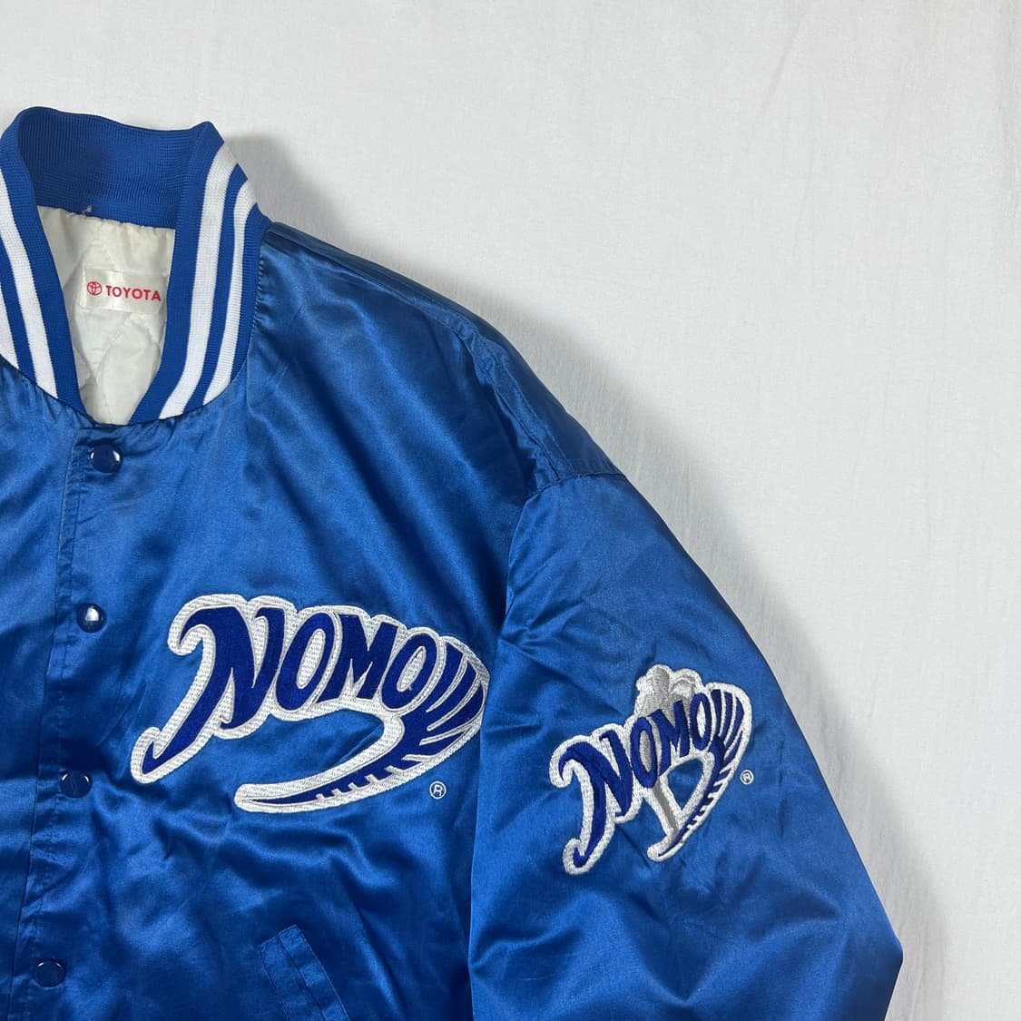 90‘s 95년도 빈티지 노모히데오 로고 사틴 봄버자켓 상품이미지3