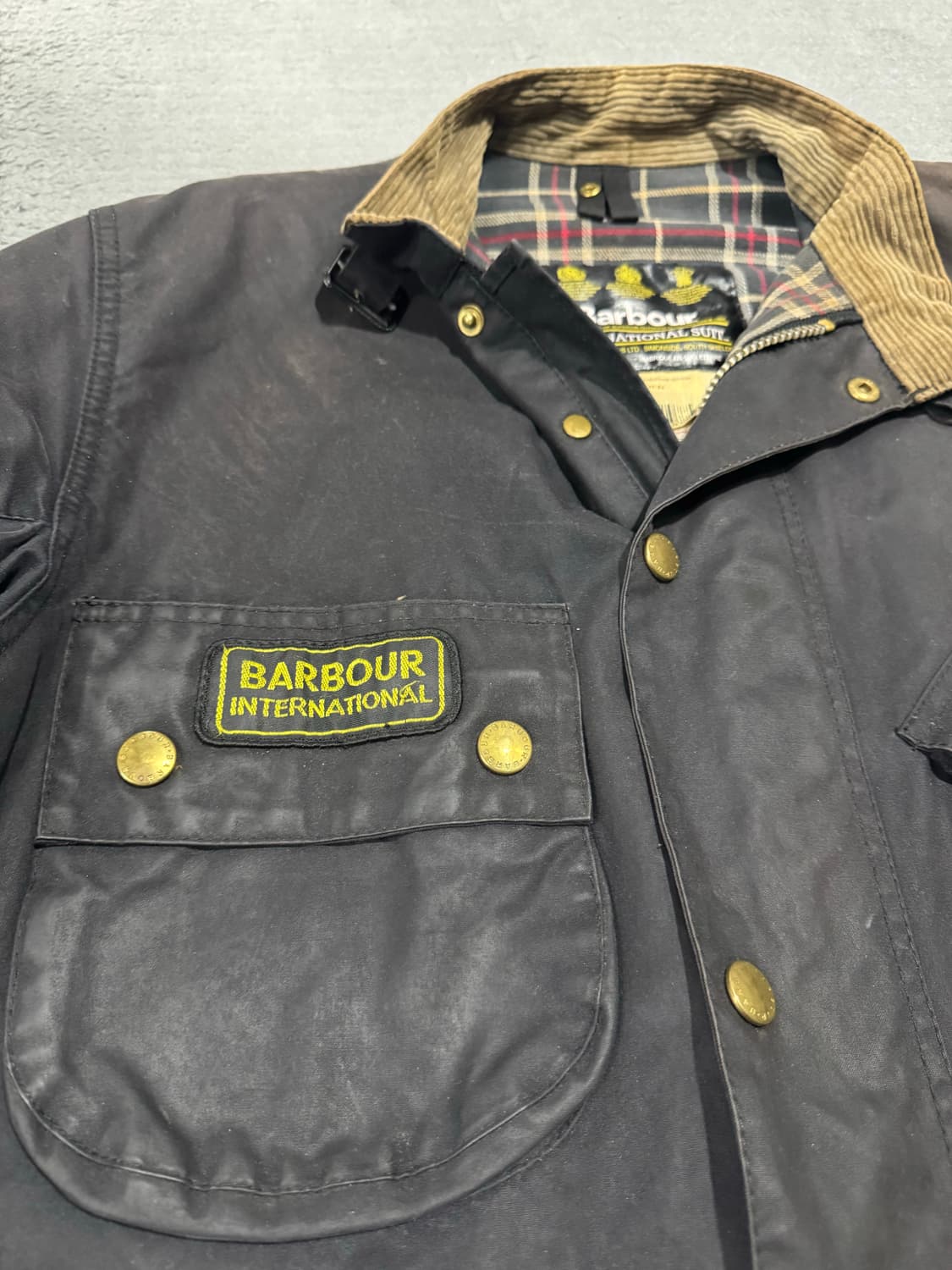 바버 인터네셔널 A7 C42 90s 빈티지 왁스 자켓 상품이미지3