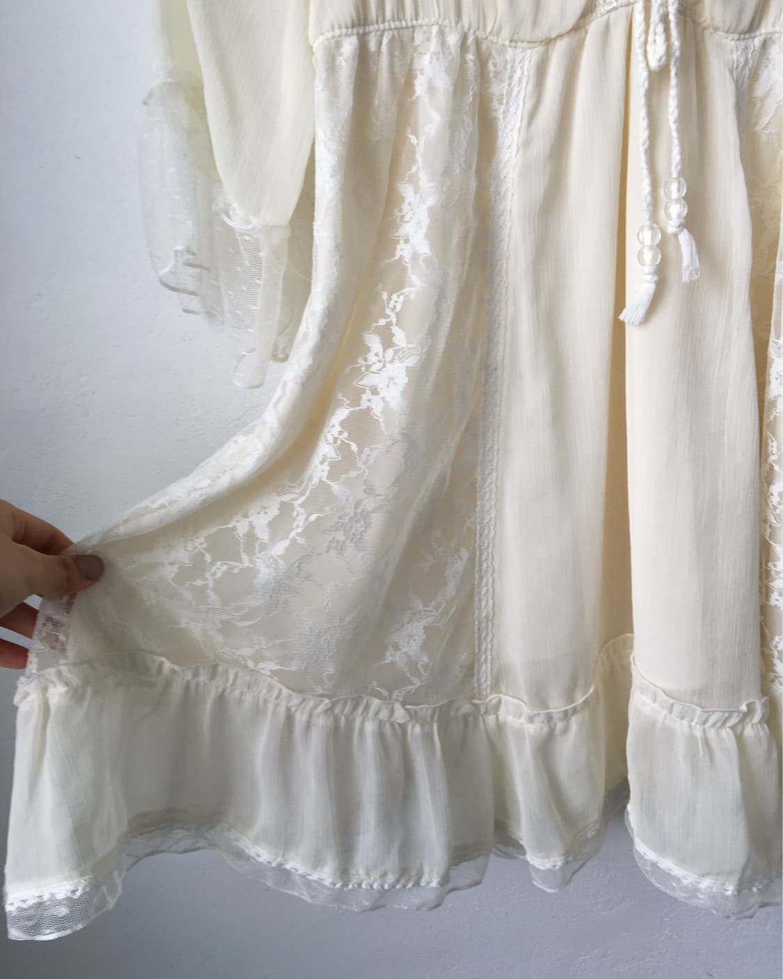 Lace layered blouse onepiece 상품이미지4