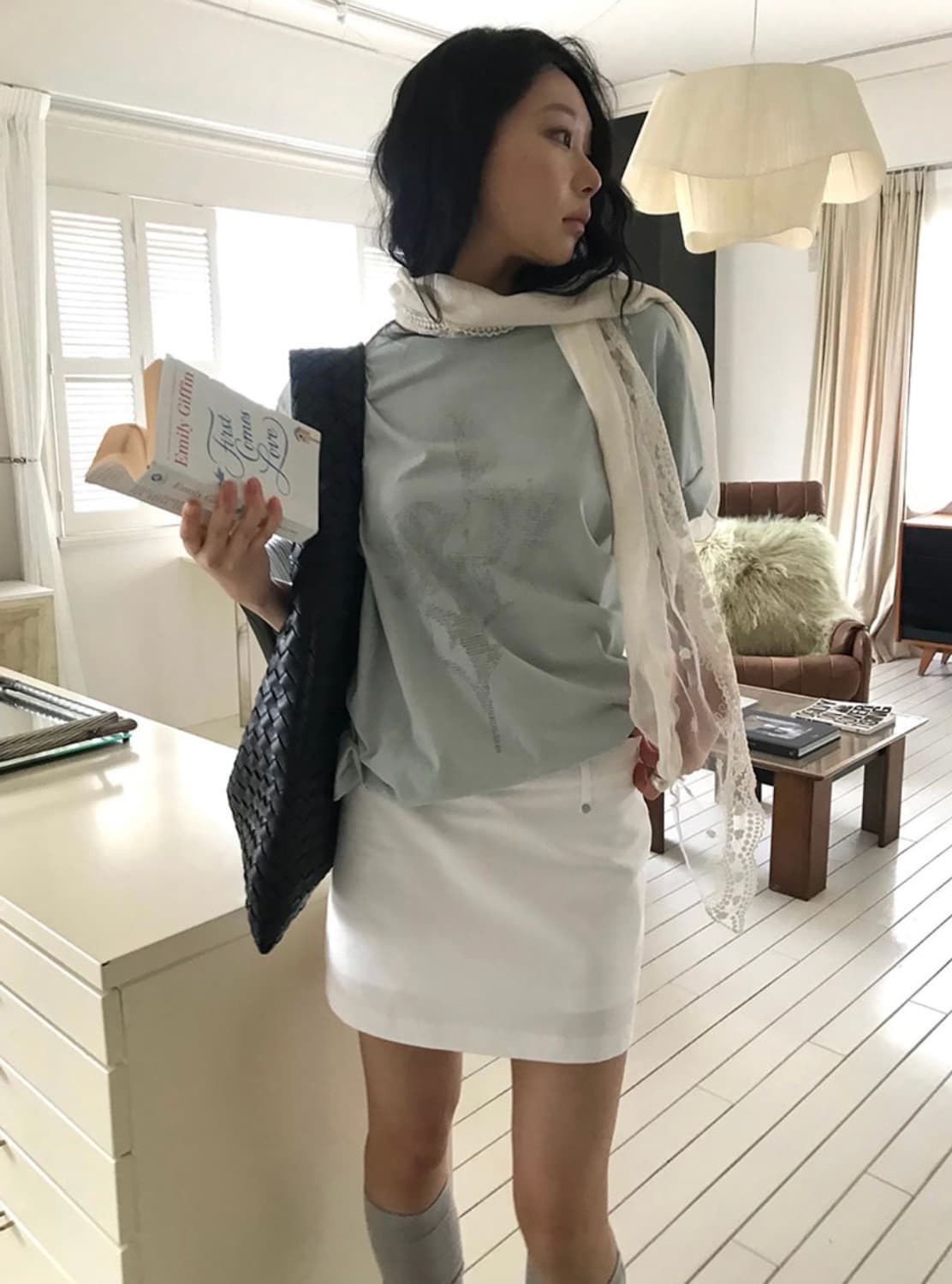 느웬 바닐라 랩 스카프 상품이미지3