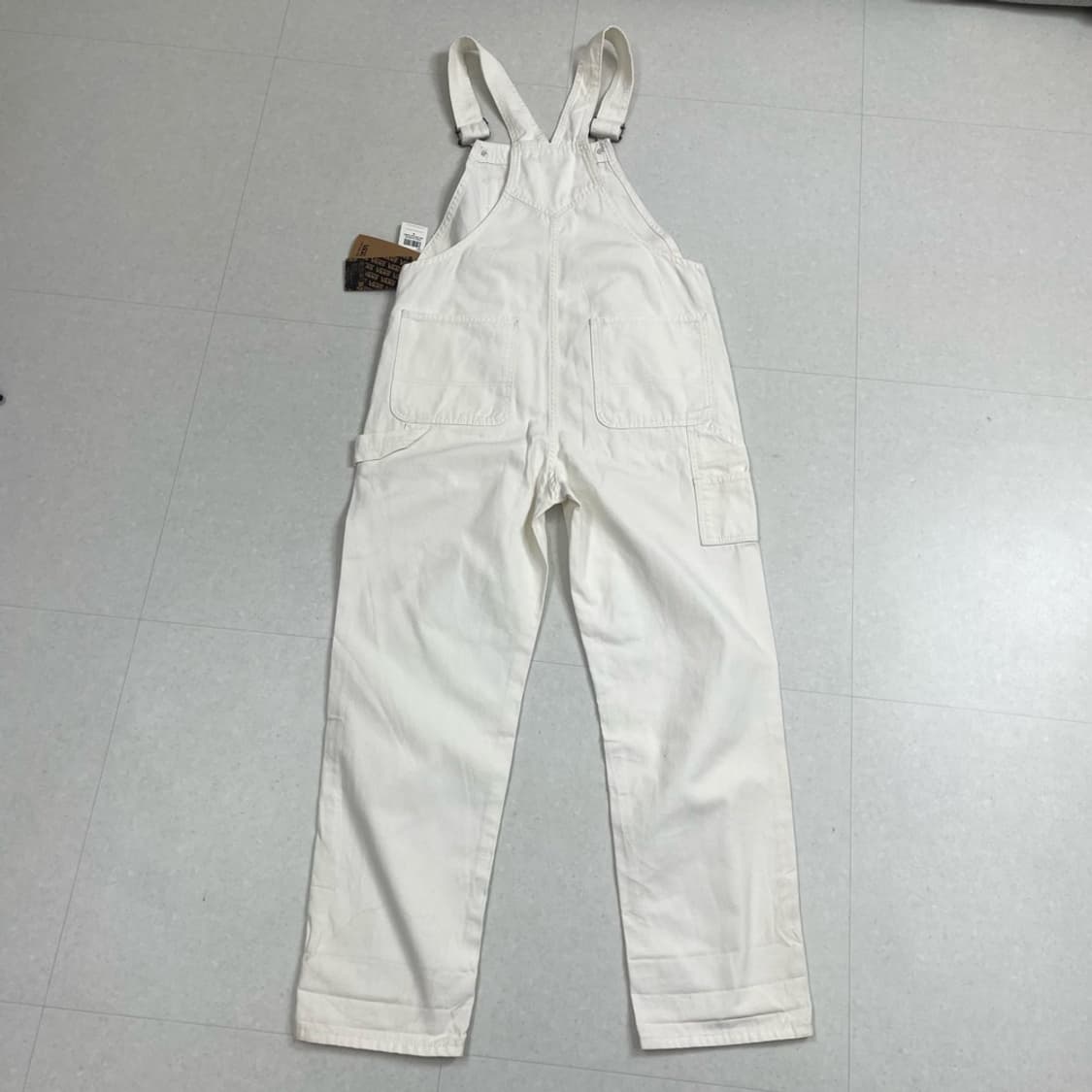 반스 VANS 아이보리 멜빵 오버올 팬츠 S 상품이미지6
