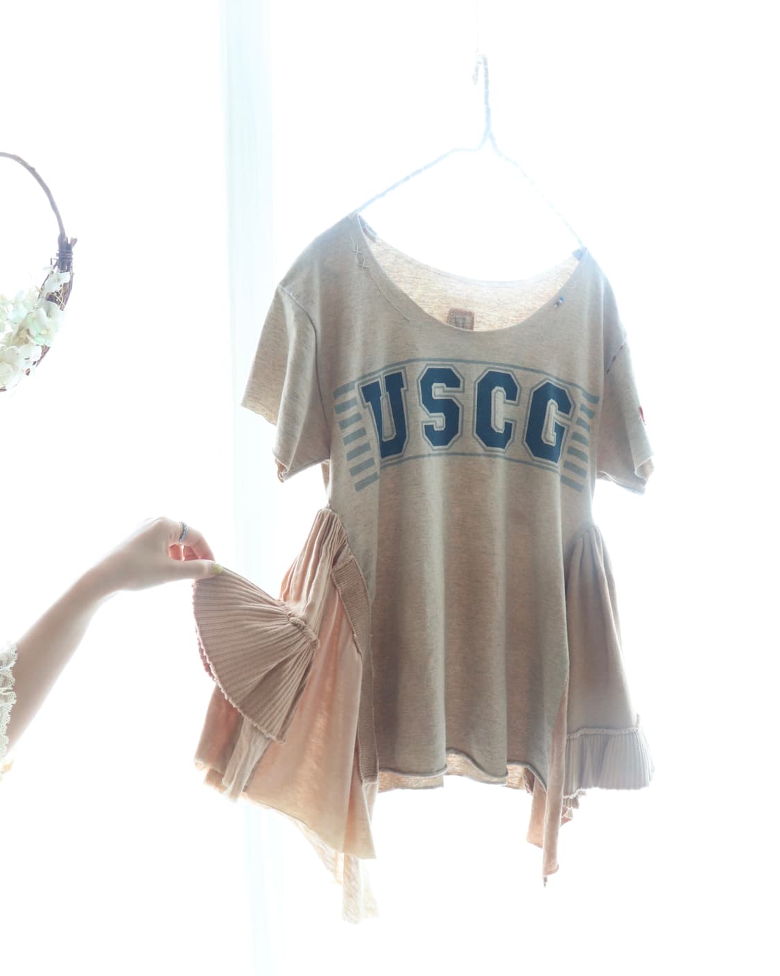 [Beams Boy] Rework College Frill T-Shirt 상품이미지1