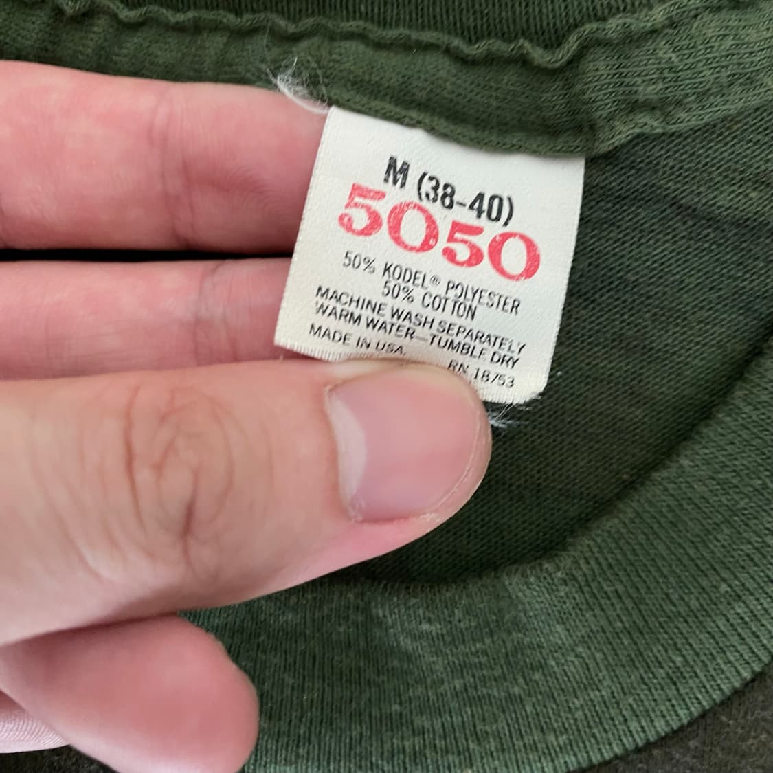 (M) 80s 빈티지 우드랜드 카모 티셔츠 상품이미지3